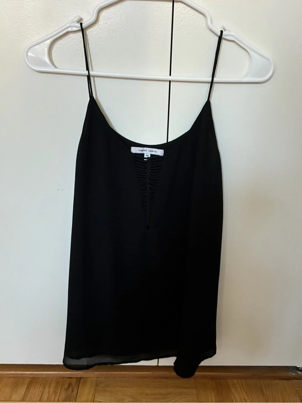 Naked Zebra Black Strappy Blouse